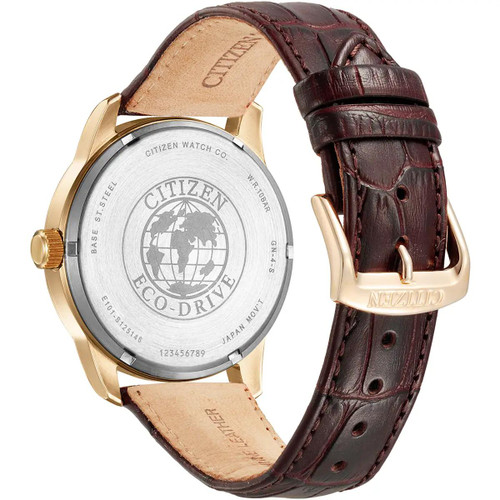 Citizen Men's Classic Watch | 42mm | Eco Drive | White | Gold Tone Case