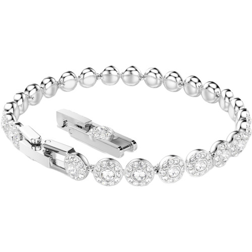 Swarovski Una Angelic Bracelet | Round Cut | White | Rhodium Plated | Medium | 16.5 - 18 cm
