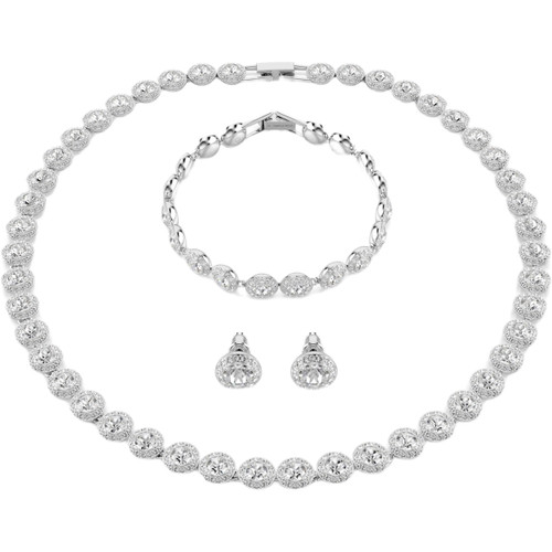Swarovski Una Angelic Set of 3 | Round Cut | White | Rhodium Plated