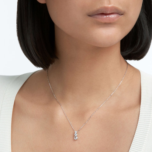 Swarovski Stilla Attract Pendant | Round Cut | White | Rhodium Plated