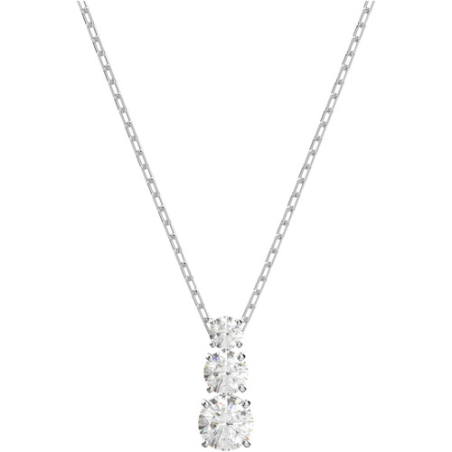 Swarovski Stilla Attract Pendant | Round Cut | White | Rhodium Plated