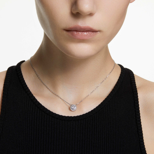 Swarovski Una Angelic Pendant | Round Cut | Pave | White | Rhodium Plated