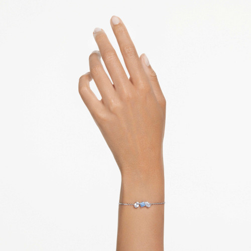 Swarovski Mesmera Bracelet | Mixed Cuts | Blue | Rhodium Plated | 15.5 - 19.5 cm