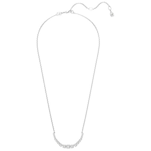 Swarovski Matrix Necklace | Gradient of Round Cuts | White | Rhodium Plated