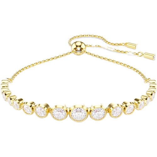Swarovski Imber Bracelet | Mixed Round Cuts | White | 18k Gold Finish | 24 cm