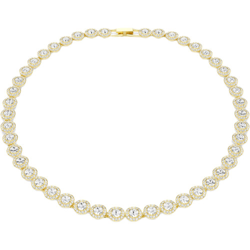 Swarovski Una Angelic Necklace | Round Cut | White | 18k Gold Finish
