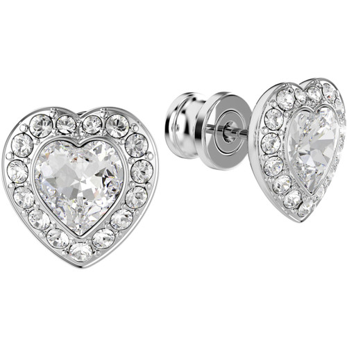 Swarovski Ariana Grande X Swarovski Stud Earrings | Mixed Cuts | Heart | White | Rhodium Plated