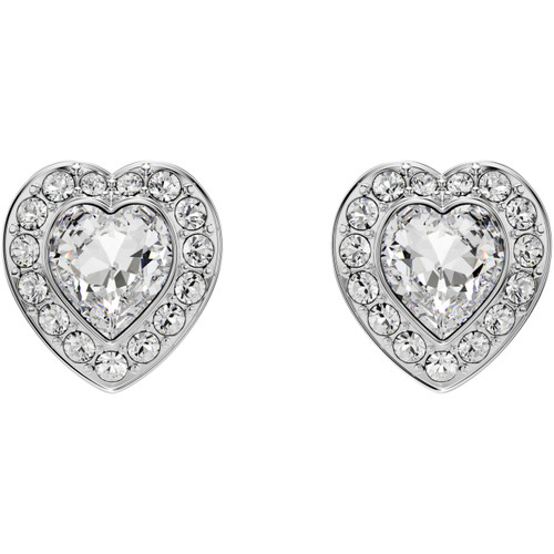 Swarovski Ariana Grande X Swarovski Stud Earrings | Mixed Cuts | Heart | White | Rhodium Plated