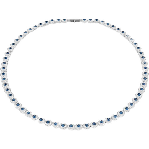 Swarovski Una Angelic Necklace | Round Cut | Blue | Rhodium Plated