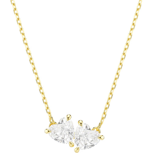 Swarovski Mesmera Necklace | Heart | White | 18k Gold Finish
