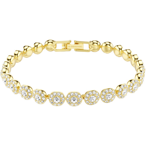 Swarovski Una Angelic Bracelet | Round Cut | White | 18k Gold Finish | Medium