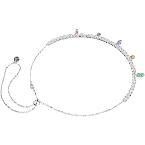 Swarovski x Ariana Grande Multicoloured Necklace | Mixed Cuts | Rhodium Plated