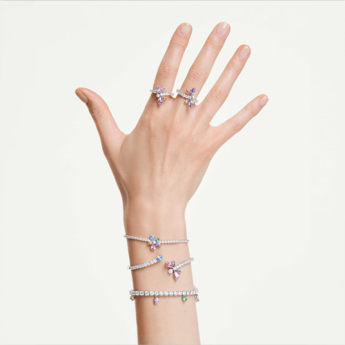Swarovski x Ariana Grande Bracelet | Mixed Cuts | Multicoloured | Rhodium Plated | 24 cm