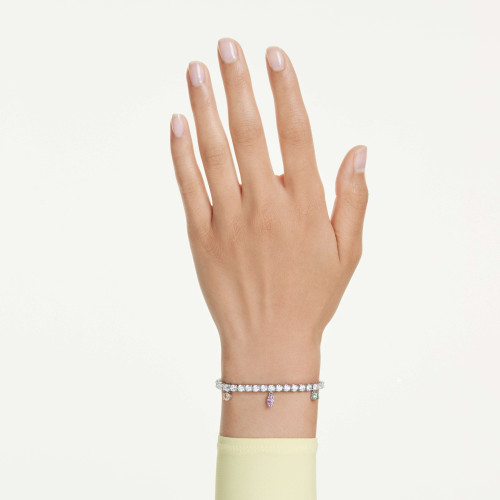 Swarovski x Ariana Grande Bracelet | Mixed Cuts | Multicoloured | Rhodium Plated | 24 cm