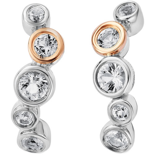 Clogau Curved Topaz Stud Earrings | Celebration Collection | Sterling Silver