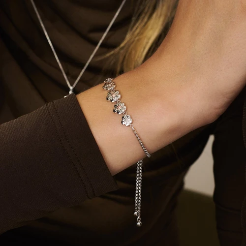 Clogau Forget-Me-Not Adjustable Bracelet | Nature's Wonder Collection | Sterling Silver