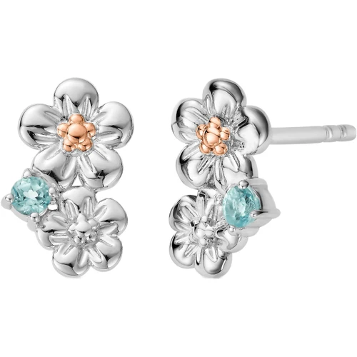 Clogau Forget-Me-Not Cluster Stud Earrings | Nature's Wonder Collection | Sterling Silver
