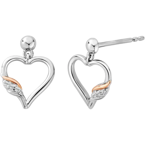 Clogau Heart Topaz Earrings | Past Present Future Collection | Sterling Silver