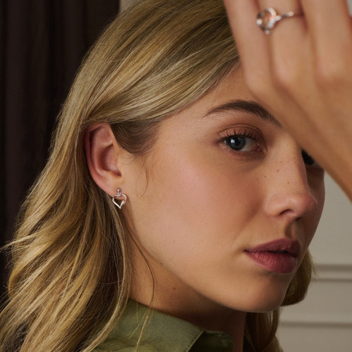 Clogau Heart Topaz Earrings | Past Present Future Collection | Sterling Silver