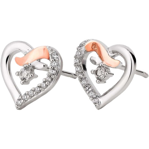 Clogau Kiss Zircon Stud Earrings | Forever Yours Collection | Sterling Silver