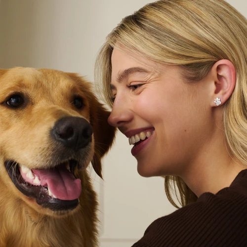 Clogau Paw Prints Topaz Stud Earrings | Paw Prints Collection | Sterling Silver
