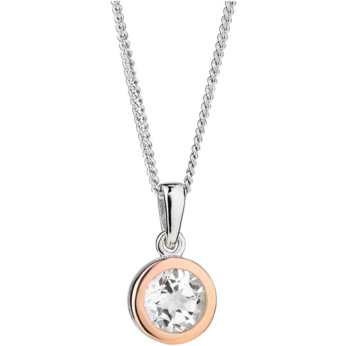 Clogau Topaz Single Stone Pendant | Celebration Collection | Sterling Silver