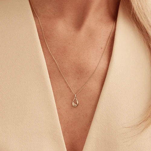 Clogau Topaz Twist Pendant | Past Present Future Collection | Sterling Silver