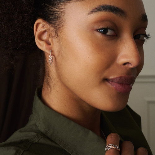 Clogau Waterfall Drop Topaz Earrings | Nature's Wonder Collection | Sterling Silver