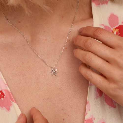 Hot Diamonds Amulets Flower Pendant | Silver