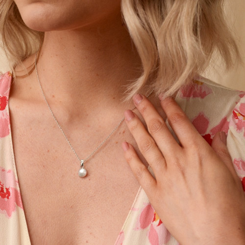 Hot Diamonds Amulets Pearl Pendant | Silver