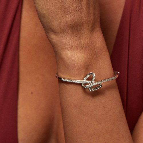 Hot Diamonds Aurora Silver Bangle