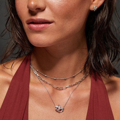 Hot Diamonds Aurora Silver Necklace