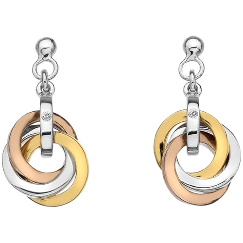 Hot Diamonds Calm Earrings Rose and Yellow Gold Accents | Yellow Gold Plate