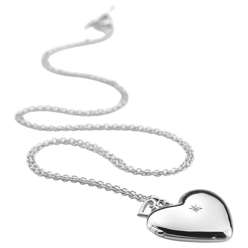 Hot Diamonds Confident Heart Long Chain Pendant