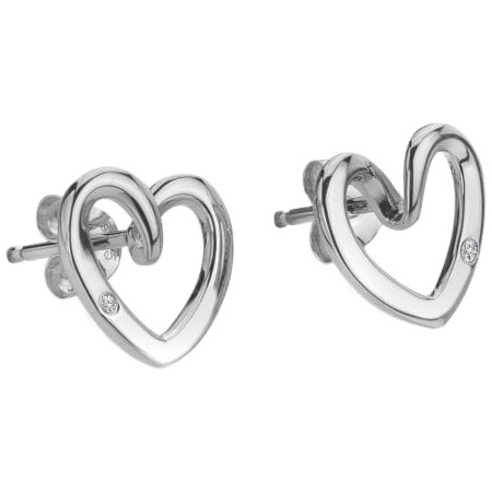 Hot Diamonds Open Heart Earrings | Silver