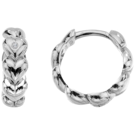 Hot Diamonds Serenity Heart Earrings | Silver