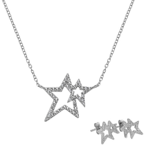 Hot Diamonds Shimmer Star Gold Plated Silver Necklace