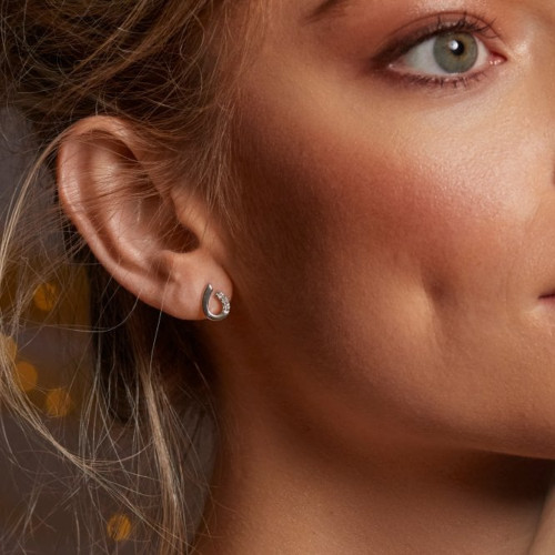 Hot Diamonds Teardrop Earrings | Silver