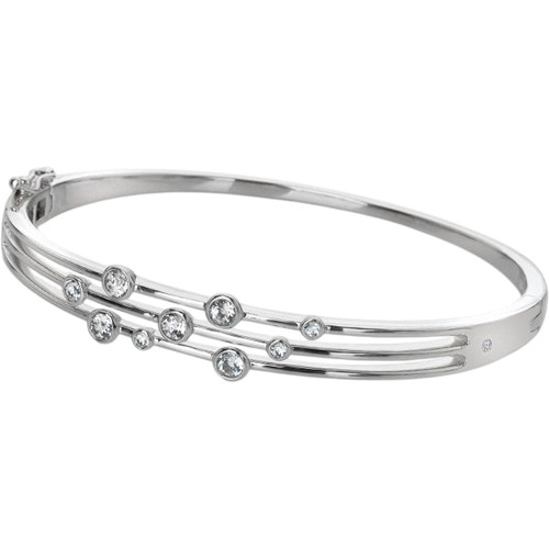 Hot Diamonds Tender Statement Bangle | Silver