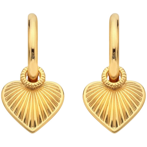 Hot Diamonds X Golden Edit Essence Heart Huggie Earrings | Silver