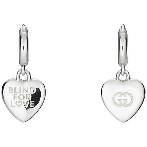 Gucci Blind for Love Heart Drop Earrings | Sterling Silver