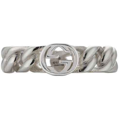Gucci Interlocking G Ring | Sterling Silver | 5mm | Size 13 