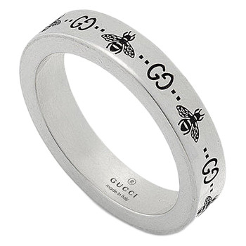 Gucci Bee Signature Ring | Sterling Silver | 4mm | Size 11