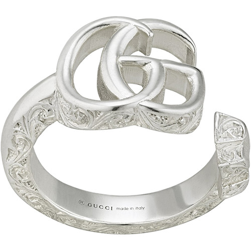 Gucci GG Marmont Key Ring | Sterling Silver | Size 12
