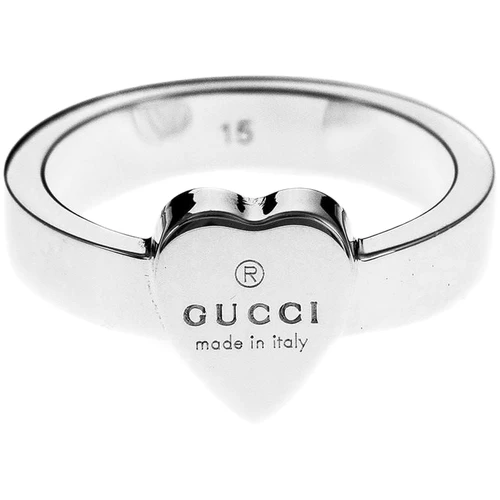 Gucci Trademark Heart Ring | Sterling Silver | Size 15