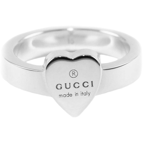 Gucci Trademark Heart Ring | Sterling Silver | Size 15