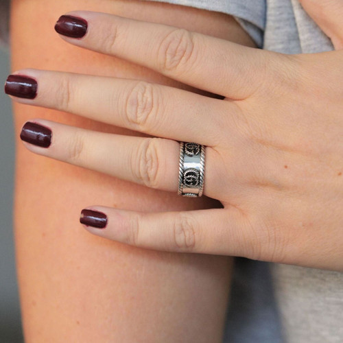 Gucci GG Marmont Ring | Sterling Silver | 9mm | Size 10