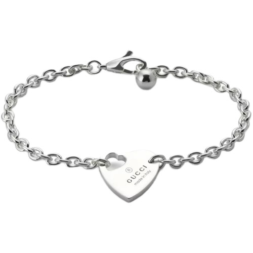 Gucci Trademark Heart Bracelet | Sterling Silver | 18 cm