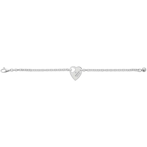 Gucci Trademark Heart Bracelet | Sterling Silver | 17 cm