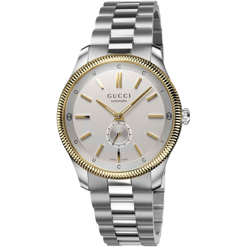 Gucci G-Timeless Slim Watch | Automatic | 40mm | Bi-Colour Silver
